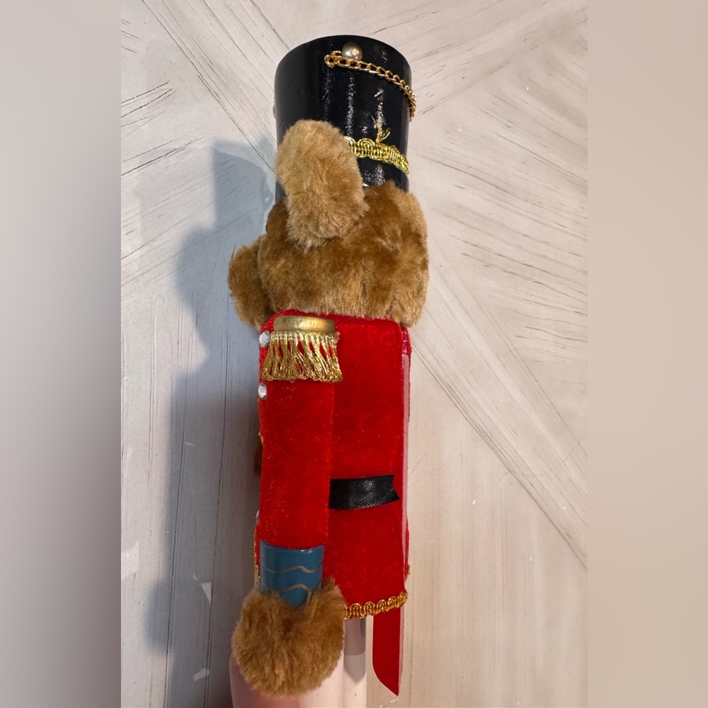 Martha Stewart Holiday 2013 Teddy Bear Nutcracker 14” Wooden Christmas Figurine - Picture 9 of 13